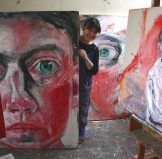 Shani Rhys James in her Studio