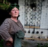 Meri Wells fires her kiln