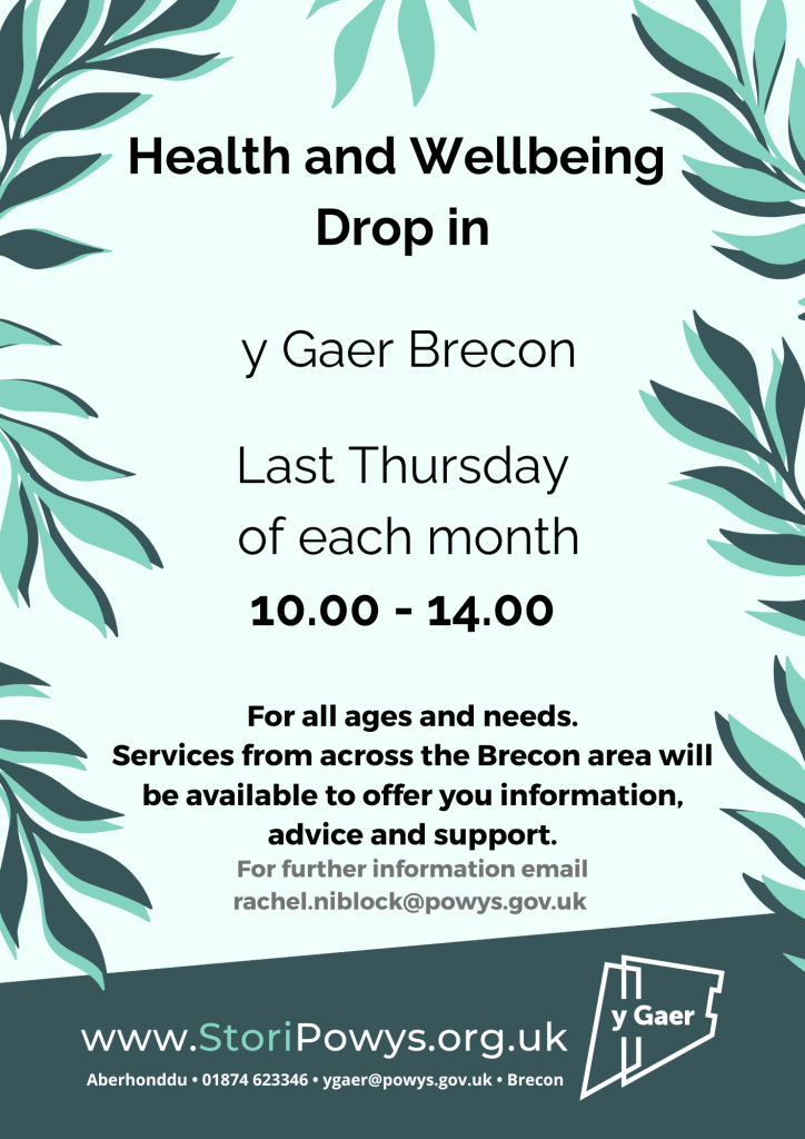 Health and Wellbeing  Drop in