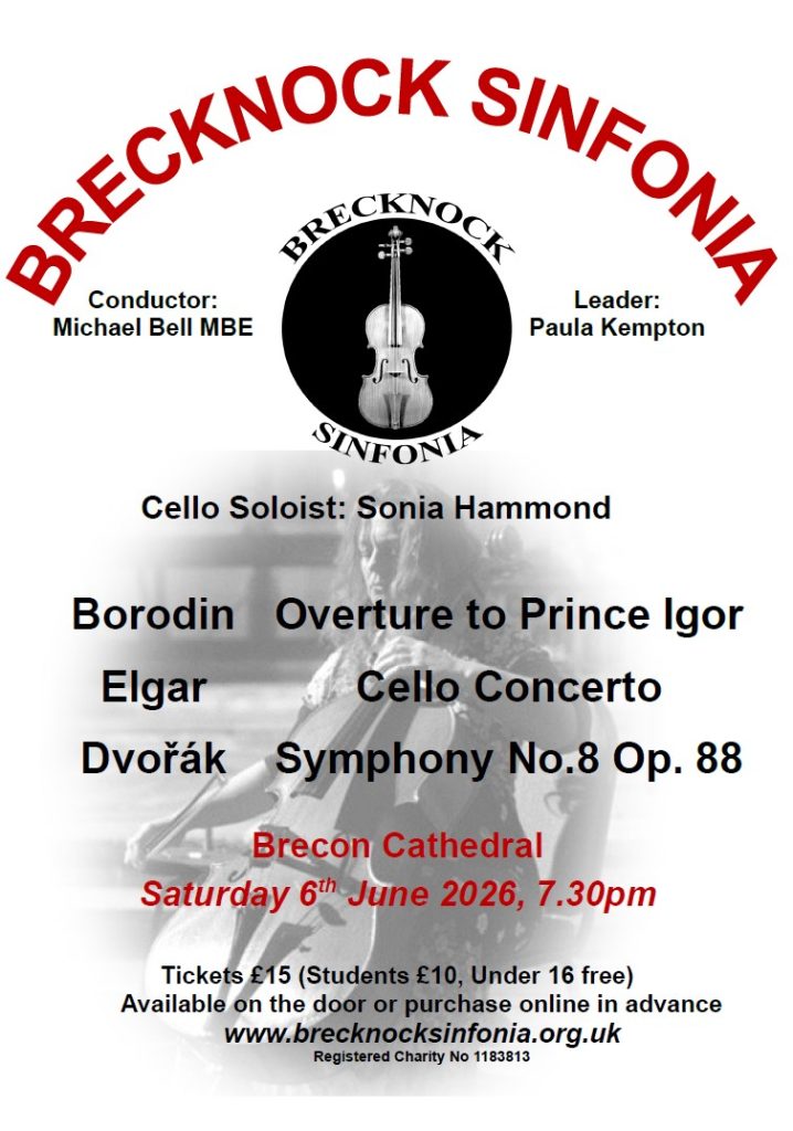 Brecknock Sinfonia – Borodin, Elgar and Dvorak – 6 June 2026